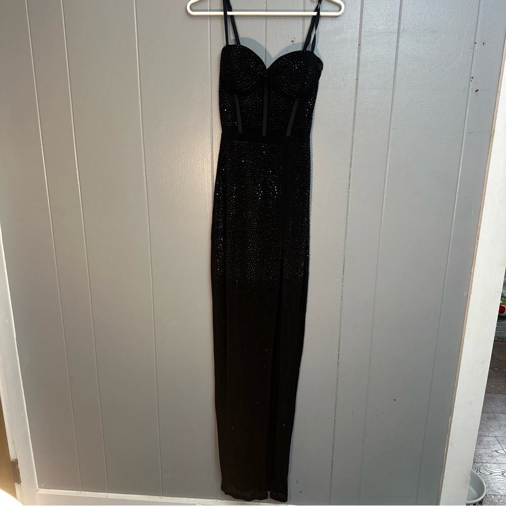 Windsor Black Sweetheart Maxi Dress for Cocktail or Prom